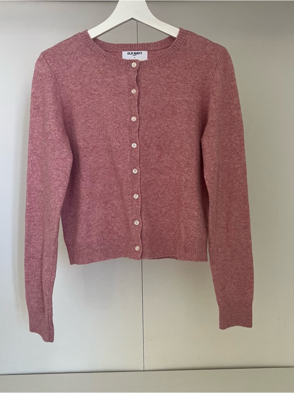 Pink Button Cardigan Sweater